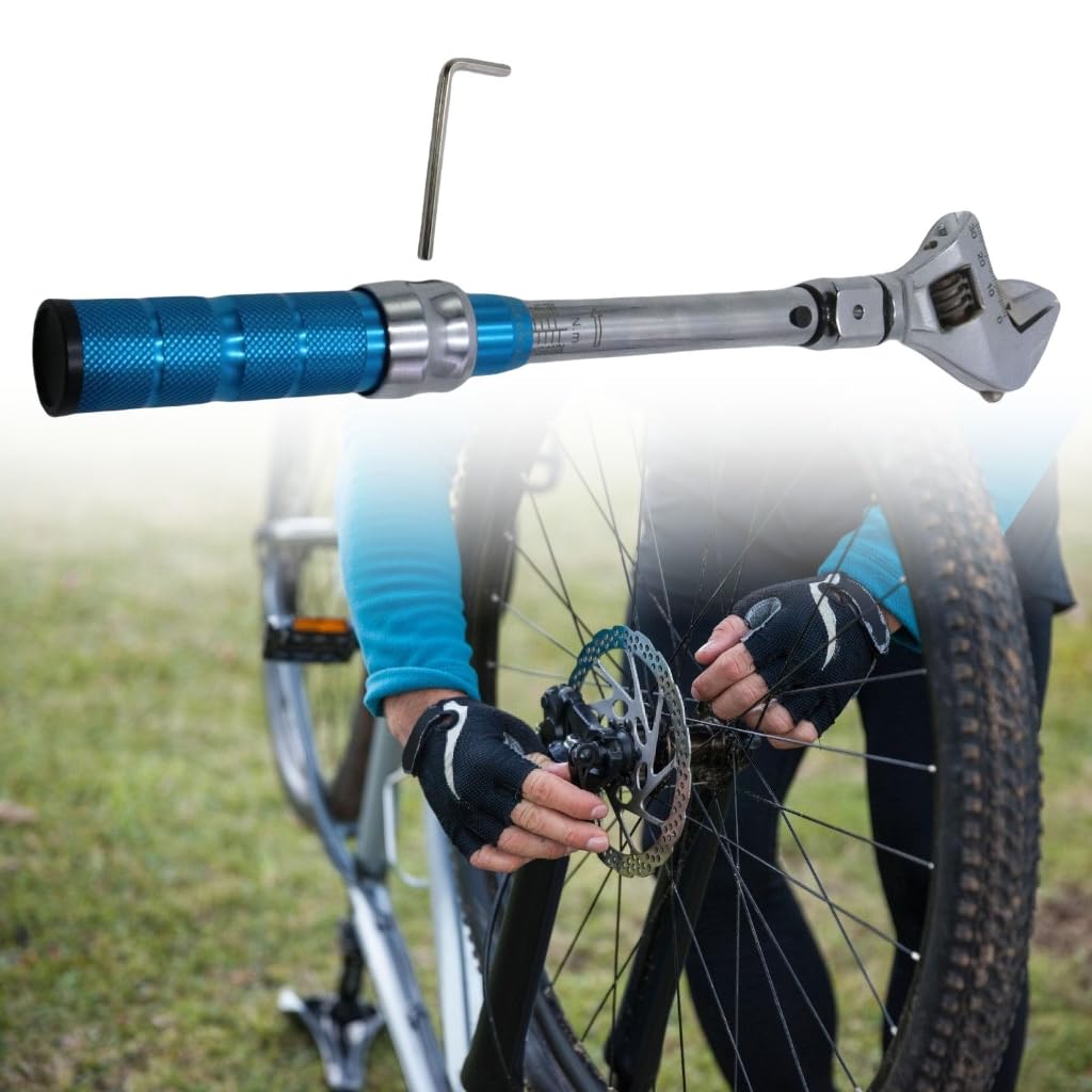 Ergonomiczny klucz dynamometryczny z obrotową głowicą 0-30 mm regulowany do rowerów ciasna przestrzeń