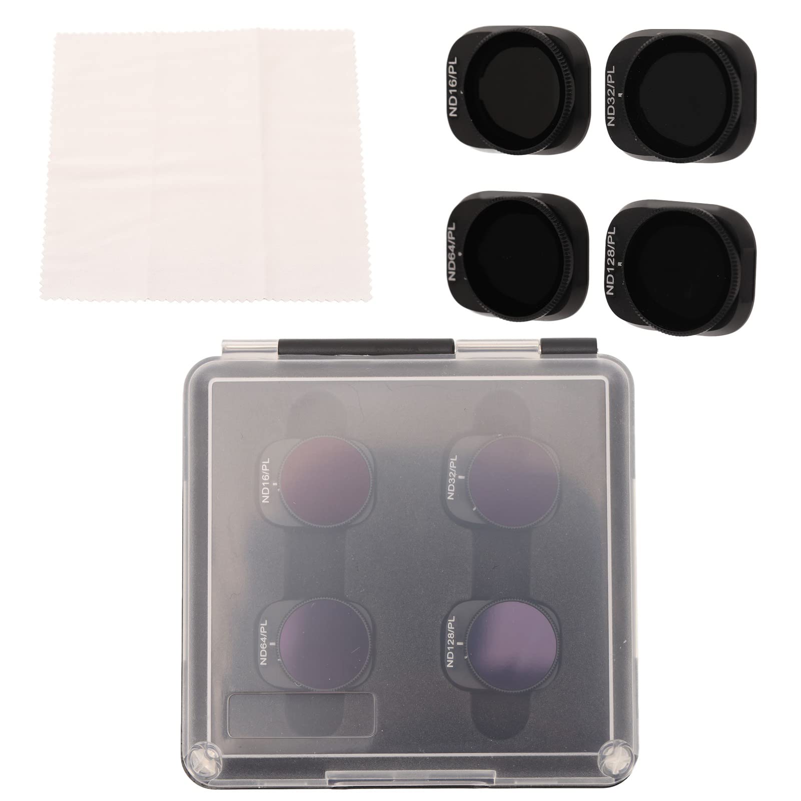 Set di filtri ND da 4 pezzi Kit di lenti per drone regolabili in vetro ottico con cornice nera opaca per Mini 3 Pro