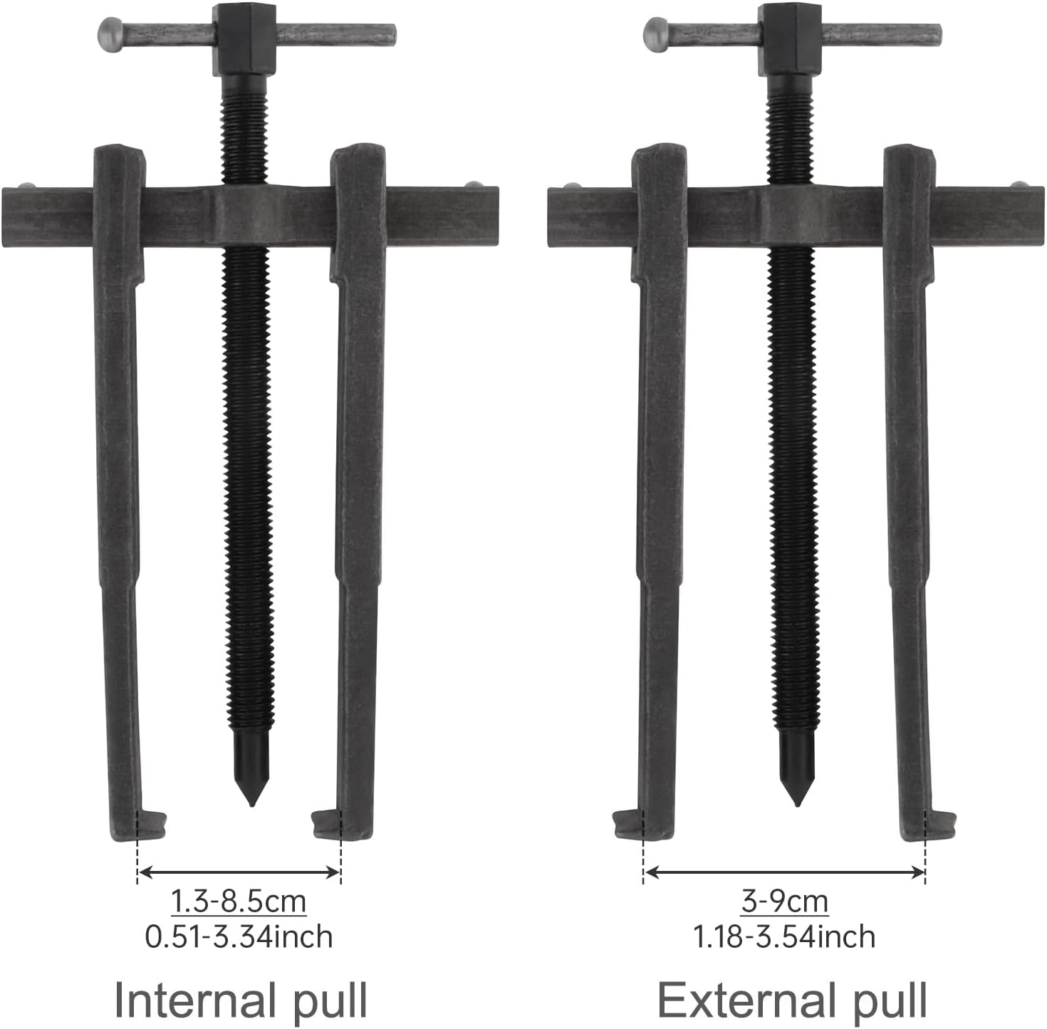 ChgImposs 4 Pcs 2 Jaw Gear Puller Set (3/4/6/8 Inch) – Heavy Duty Carbon Steel Reversible Bearing Pullers Removal Tool for Pulleys Flywheels Bearings Gears