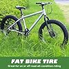 BALINGE 2 Pack 20x3.0 Fat Bike Tires ebike Tires Mountain Bike Heavy Duty High-Performance Wear-Resistant E-Bike Mountain Snow Bike Tire 20 x 3 Fat tire，Black，2 Tire 2 Levers，Non-Slip #1