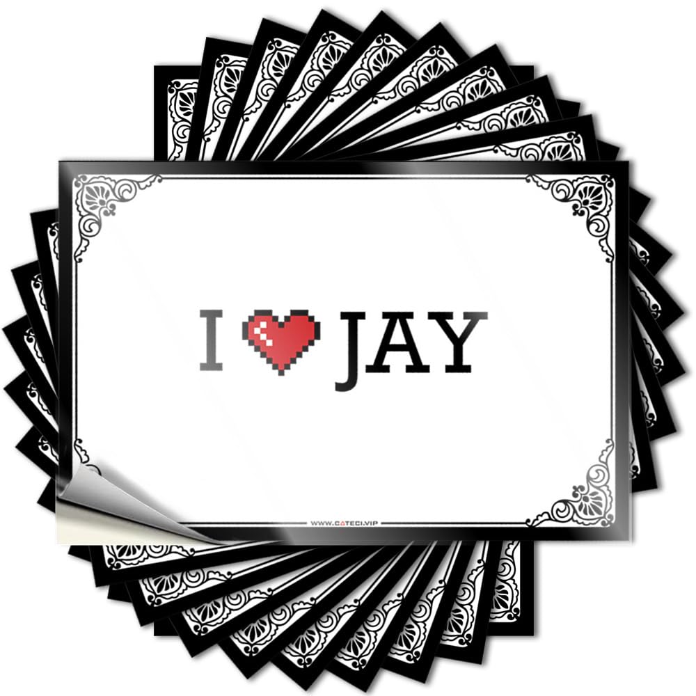 Bumper Stuff | Positive Helmet I Love Jay for Gamer(6X9CM)