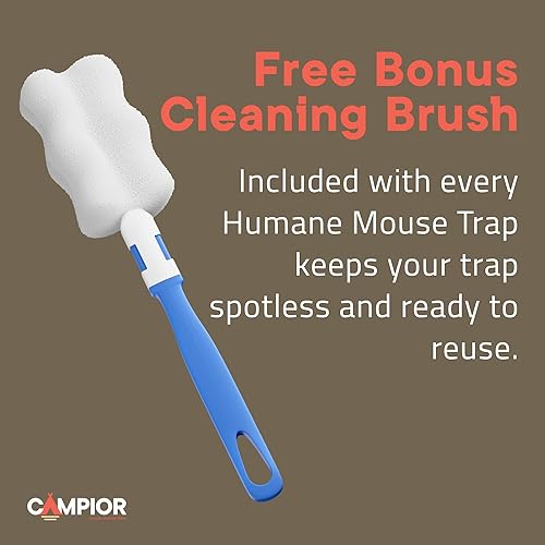Miniatura 7 de Black Humane - Trampa para ratones, paquete de 4, trampas para ratones vivos para atrapar y liberar para interiores y exteriores, segura para