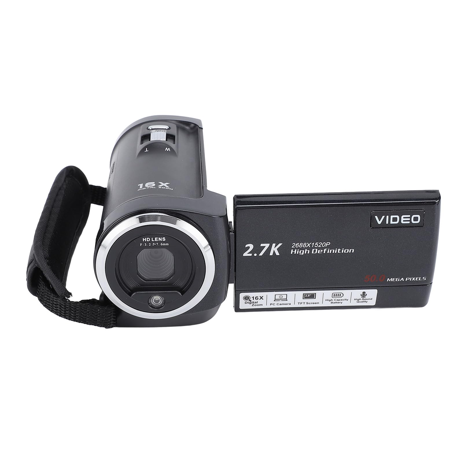 Video Camera Camcorder, 2.7K Camcorder 50MP 16X Digital Zoom Video Camera for, 2.8 Inch 270 Degree Rotation Screen, Video Recorder Vlogging Camera for Travel-picture-25