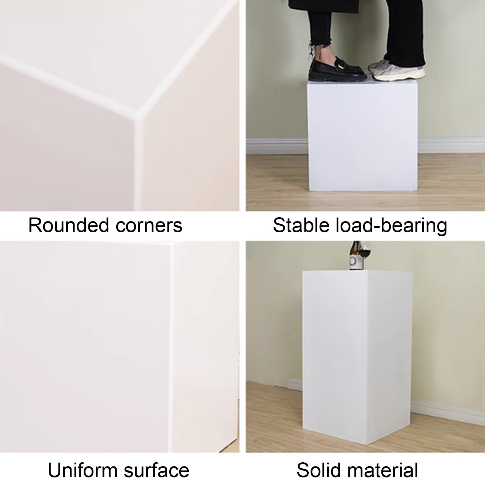 Stackable Red Cube Display Risers for Sculptures, Cakes & Desserts - Decorative Pedestal Stands for Events & Buffets (30x30x100cm)