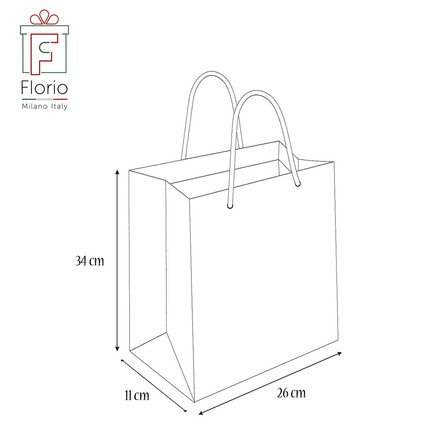 Shopper In Carta Con Manici Ritorti - Confezione Da 25 Pezzi Multicolore - Foto 9