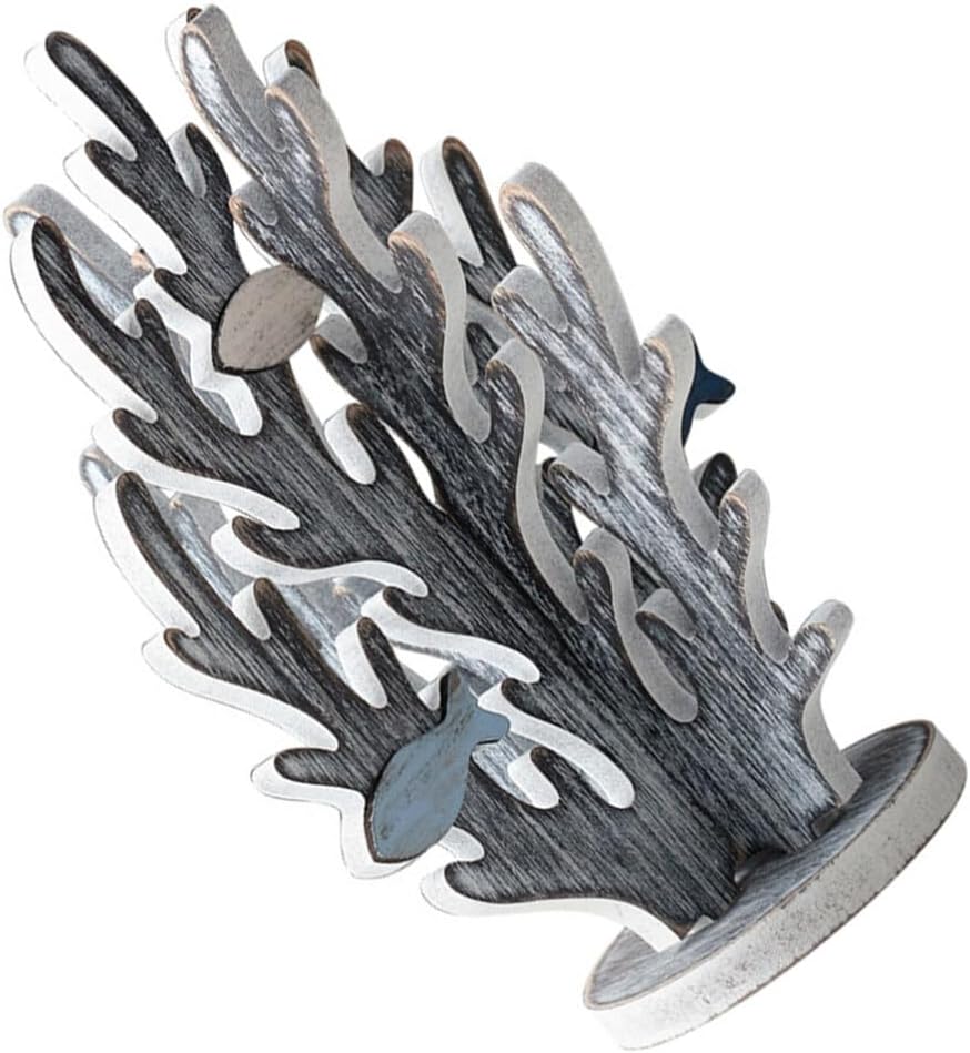 Didiseaon Mediterranean Style Wood Ornament for Coastal Home Decor Unique Tabletop Craft for Living Room and Office Handmade Nautical Accent