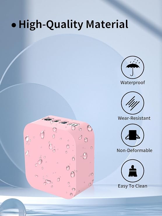Case for Mac Mini M4/Mac Mini M4 Pro Desktop Computer, Sillence Material,Shock-Absorbing and Anti Drop Protection Soft Half Shell,Pink.