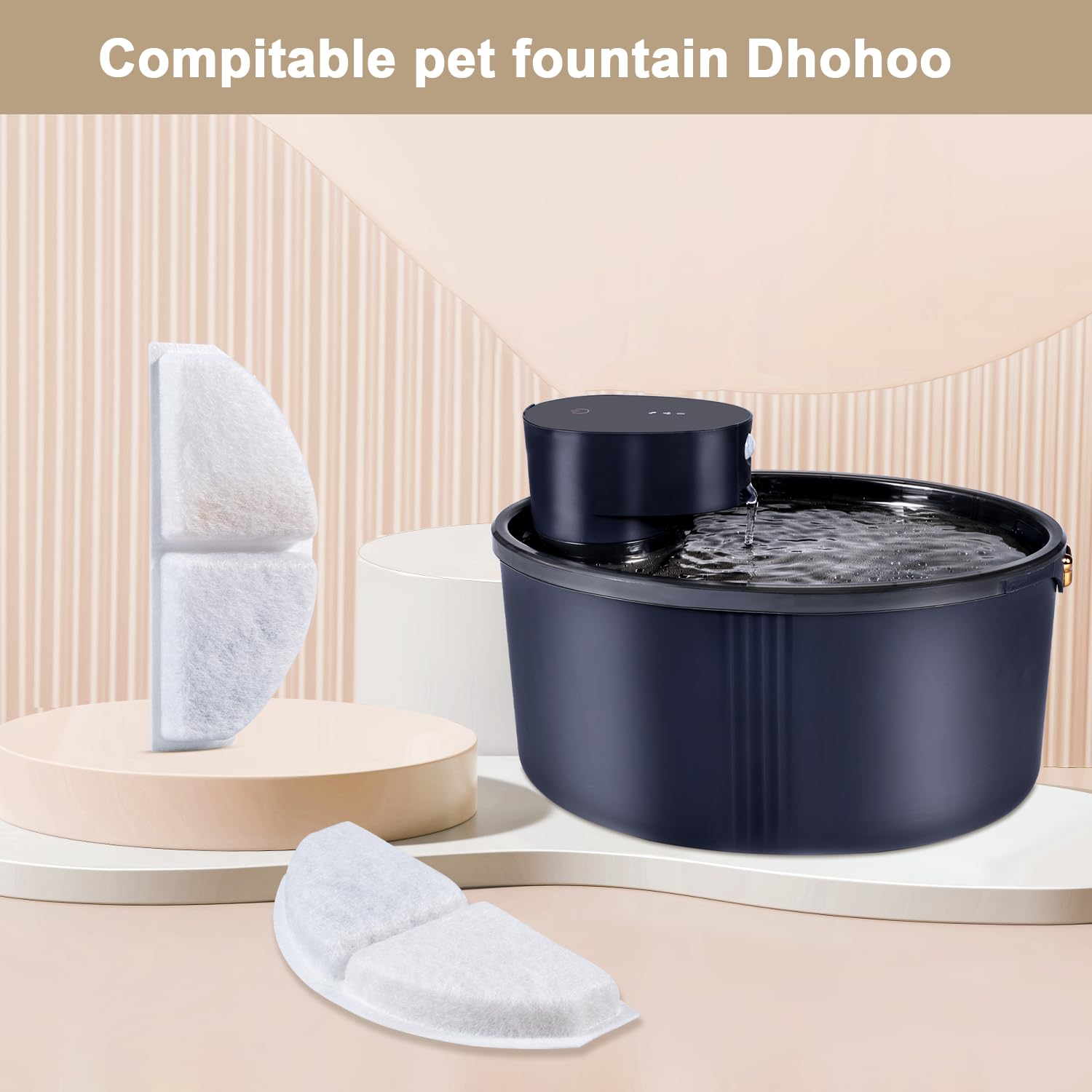 Filtri Fontanella per Gatti Filtro Fontanella per Gatti 8 Pezzi Filtri Fontana Gatto Filtri di Ricambio per Gatto per Dhohoo 2.5L Fontanella Animali Filtri per Fontana con Resina e Carboni Attivi