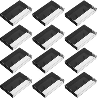 Ciieeo Retro Cassette Storage Organizer 12pcs Plastic Case for Home Studio | Ps Plastic, Easy Identification and Secure Storage, Portable Display Organizer, Black Vintage Look