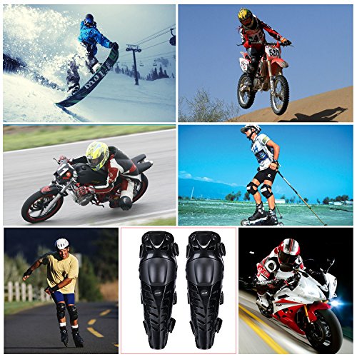 GES Upgrade Knieschützer Motorrad Knieschutz Knieschutz Guards Protector Kit Motocross Racing (Schwarz) - Image 8