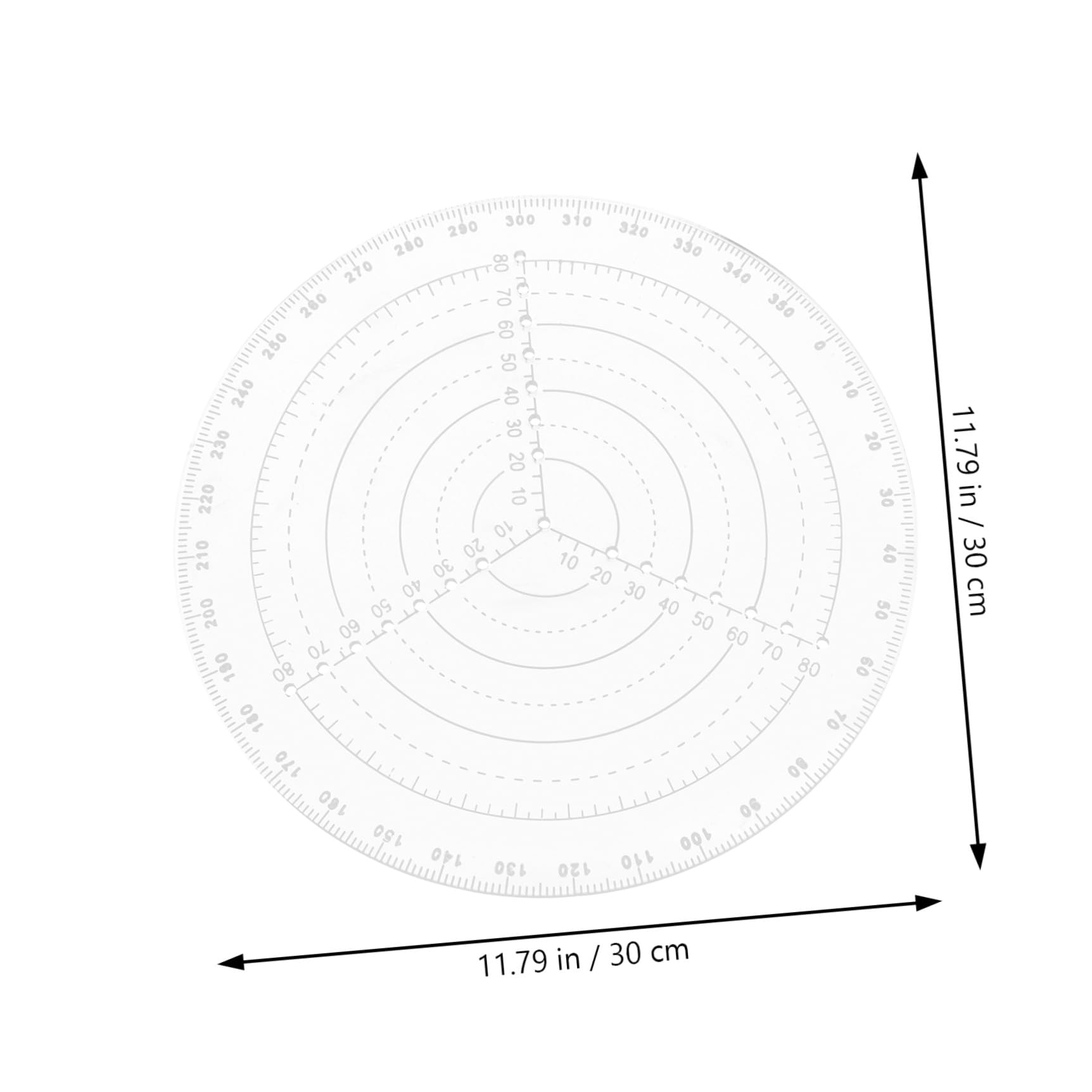 Gadpiparty Gabarit de Centrage Circulaire Grand Format en Acrylique Transparent Pointe en Acier Inoxydable, Outil de Dessin Précis pour Travail du Bois et Marquage, Règle de Centrage