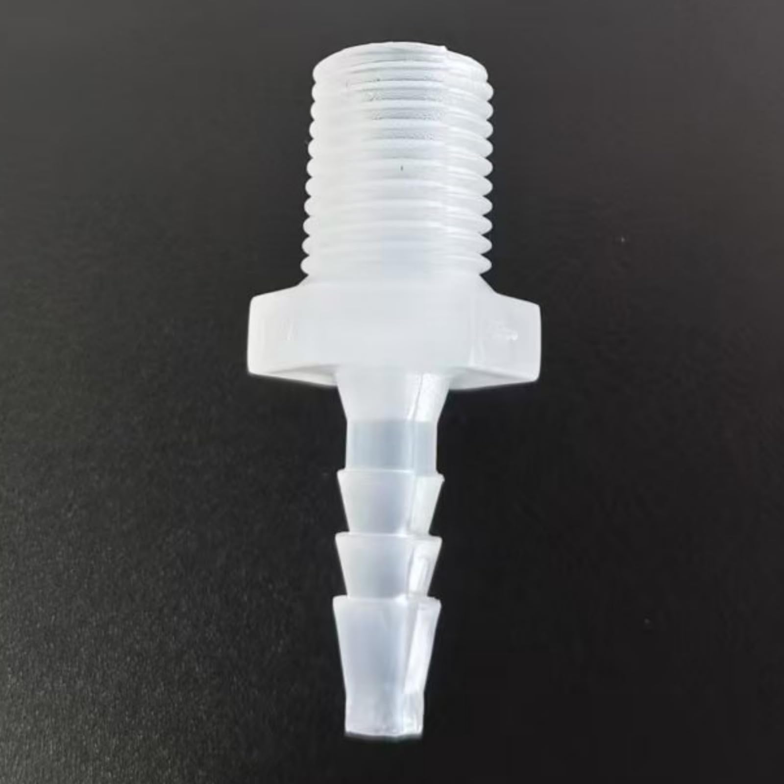 Adapter z gwintem męskim 1/4G — trwała, plastikowa końcówka do węża wielokrotnego użytku z PP do maszyn laboratoryjnych i spożywczych — 50 szt.(5/32inch 4mm)
