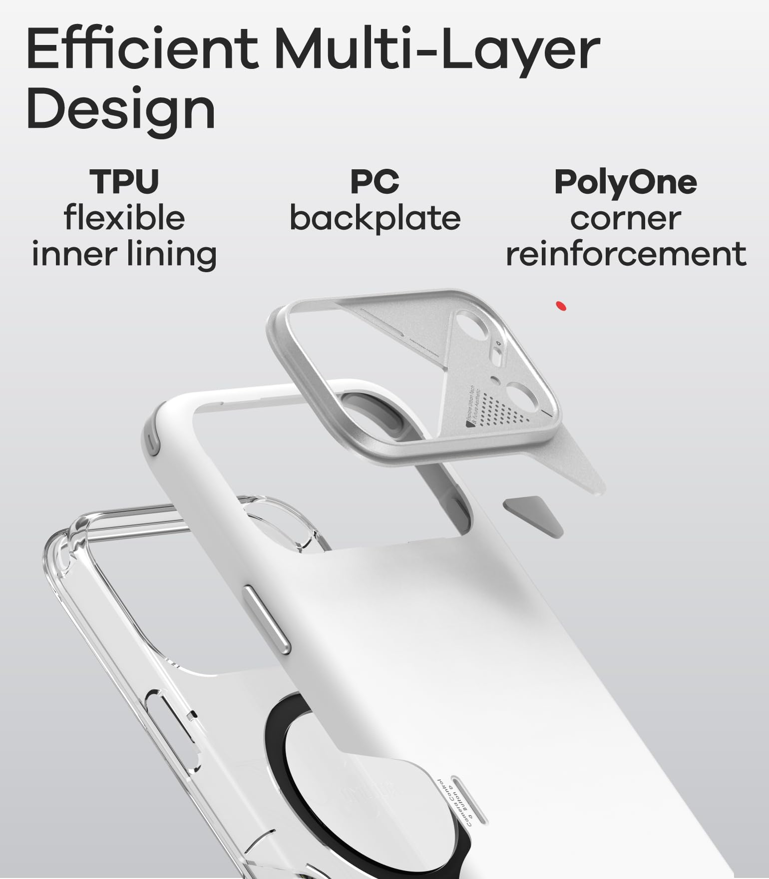 Aulumu A17 odporne na wstrząsy etui na iPhone'a 17 Pro Max, ze sterowaniem kamerą, CoolHyper, rama aparatu ze stopu aluminium, wielowarstwowa ochrona kompozytowa, białe