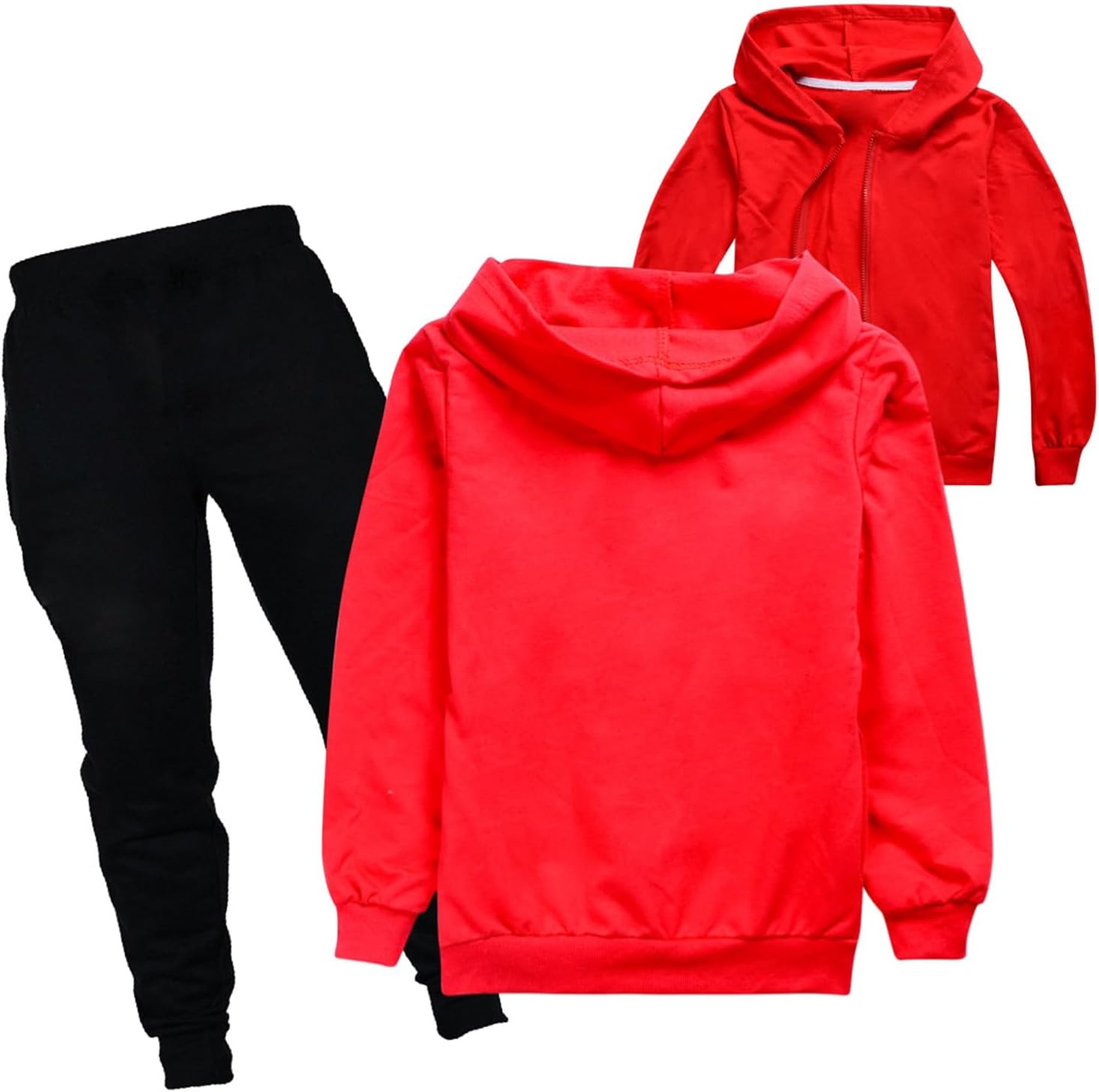 Patchwork Two Piece Outfits for Girls Toddler 2 Piece Hooded Fall Cozy Kids Sweat Suits Long Sleeve 2025 Solid Color