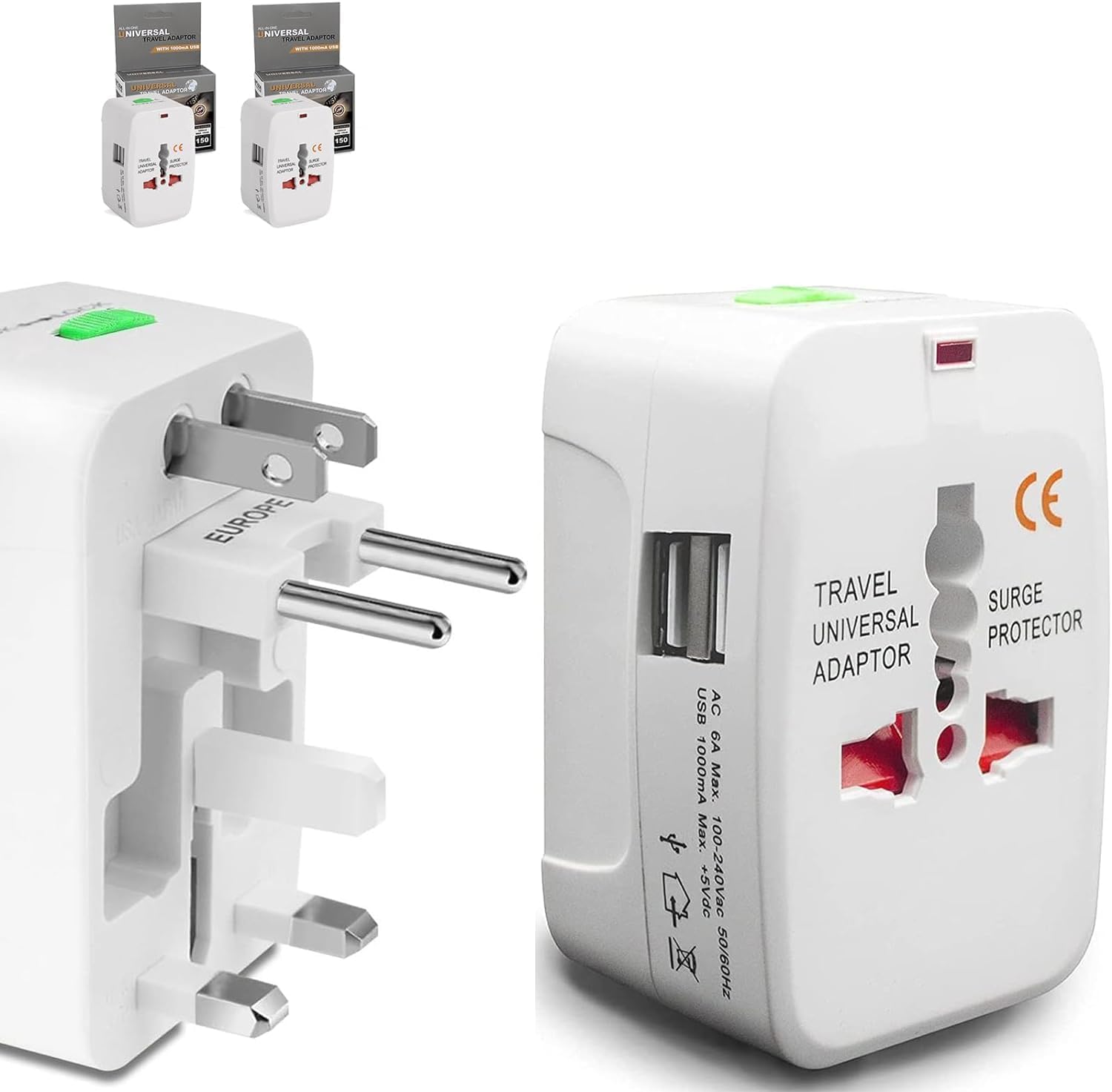 Istore Travel Adapter with Build in Dual USB Charger Ports || All in One Universal Power Adapter || Protected Electrical Plug for Laptops, Cameras (Pack of 1)-picture-24