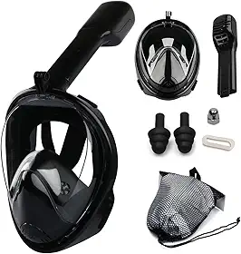 Máscara Mergulho Snorkel Full Face Suporte Gopro Câmera