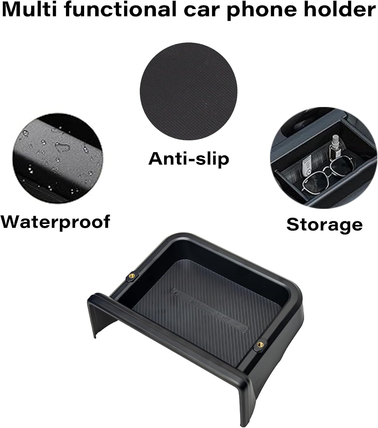 Car Phone Holder for 2023 2024 2025 2026 Honda HR-V Accessories Apply to 7/9 Inch Screen Fixed Clip Magnetic Cell Phone Mount Hands-Free 360 Degree Rotation with Dashboard Storage Tray
