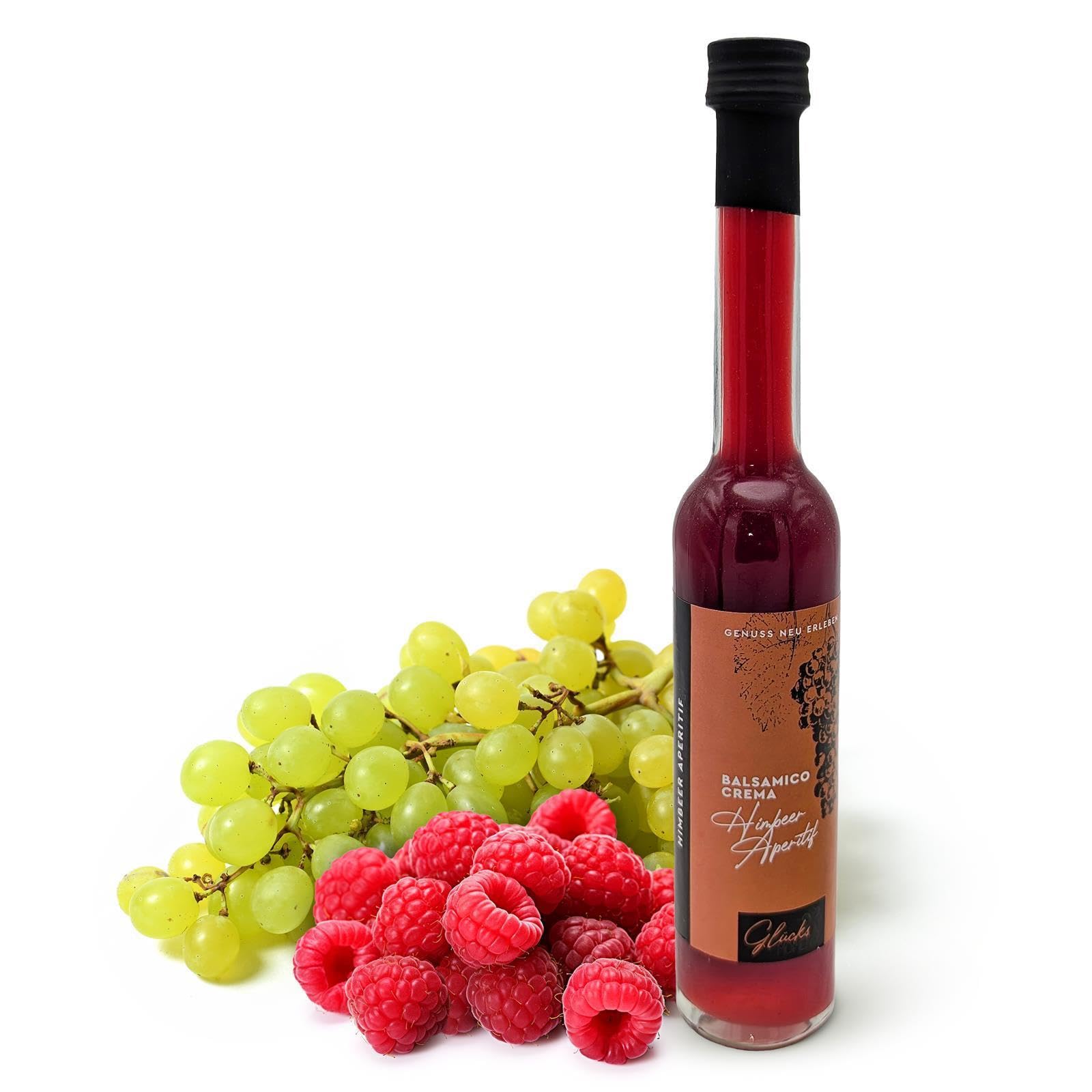 Glücks Momente Berry Mix 3er Set je 100ml - Blaubeer Crema, Cranberry Crema, Himbeer Aperitif - Balsamico Crema Frucht Essigzubereitung mit 3% Säure