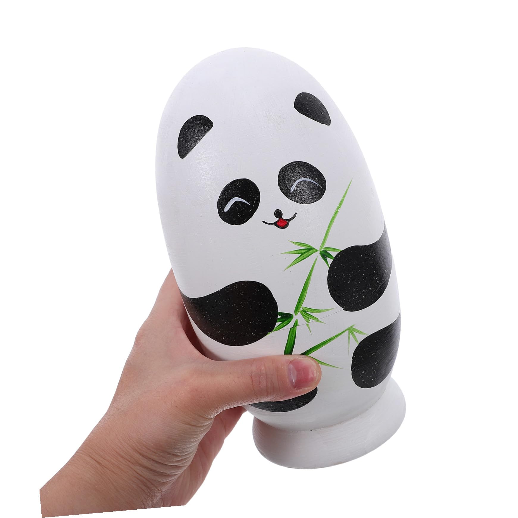 Poupées Russes Bois à Empiler Poupées Gigognes Pandas Faites Main Décoration Garçon Fille pour Chambre Anniversaire et Fêtes