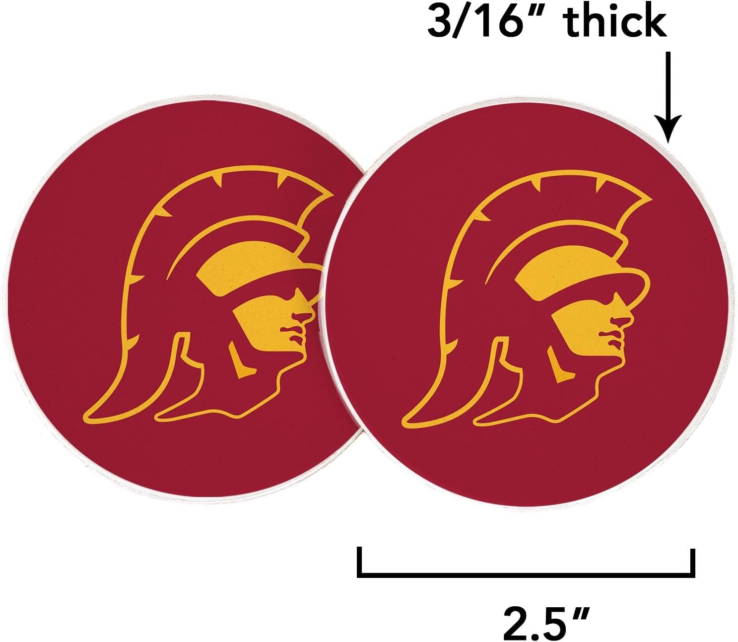 デザートサボテン USC セラミックコースター 4枚パック 南カリフォルニア大学トロイの木馬 吸収性ドリンクコースター コルク裏地付 コースター  コルク 【四角】 茶色 オシャレ かわいい コルクコースター 【10枚入り】x〔1セット〕 きらきらぷんぷん丸 CSTR-002 ... 砂漠のサボテン USC カーコースター 南カリフォルニア大学 トロイの木馬 吸収性 砂岩 カーカップコースター 2枚セット (デザイ