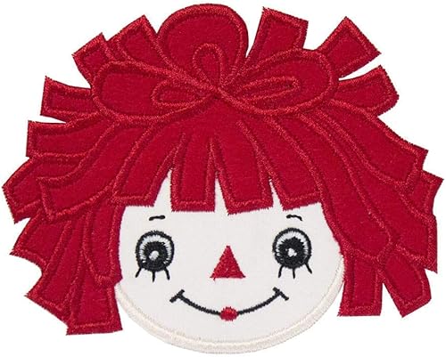 Raggedy Ann Face Patch your choice of sew on or iron on patch