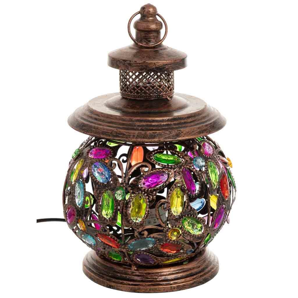 Lampe en métal et cristal acrylique coloré luminaire de chevet salon