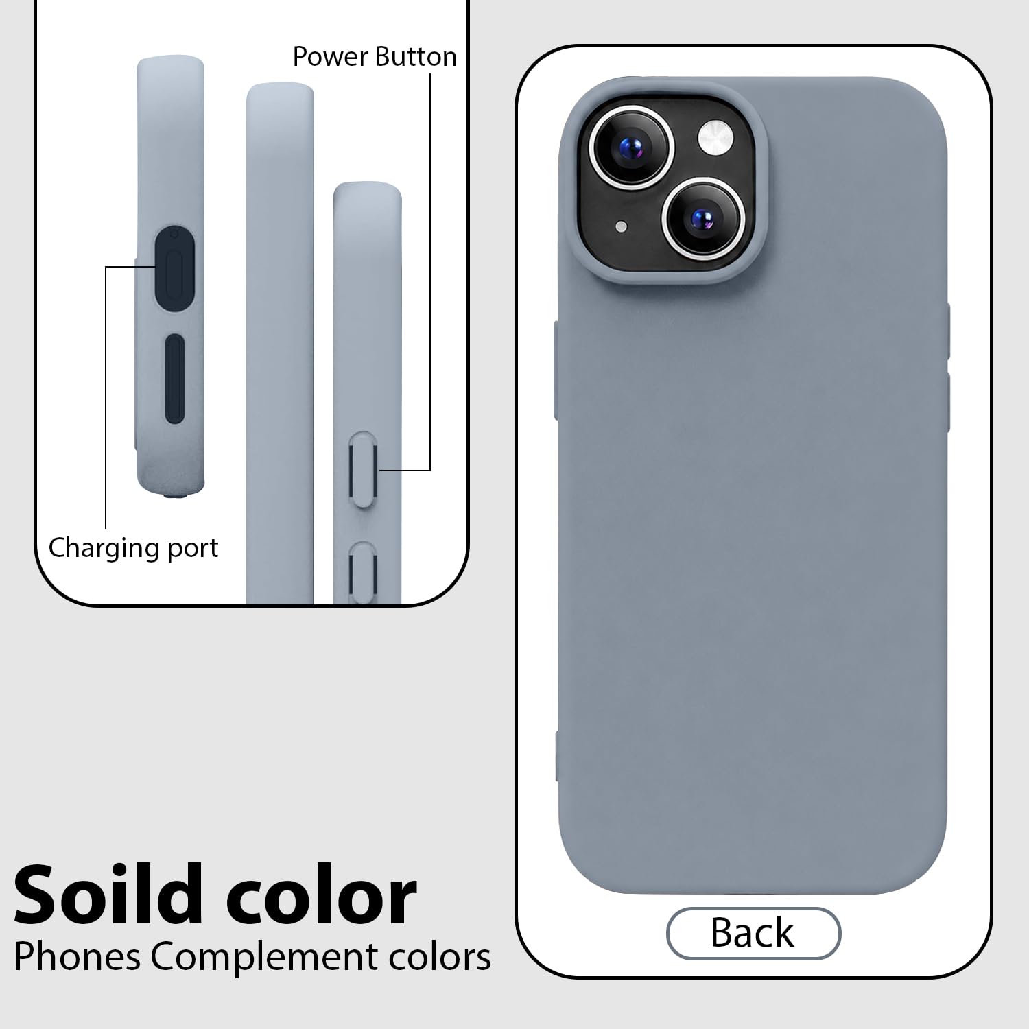 KACA Silicone Case for iPhone 15 - Shockproof & Stylish -6