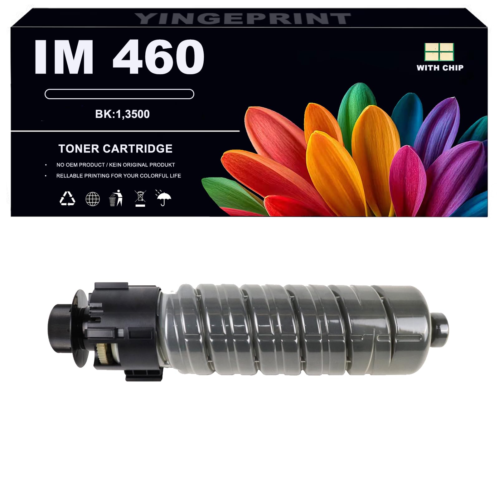 842609/842614 IM 460 IM 460H Sostituzione Cartuccia Toner Compatibile per Ricoh IM 370F IM 460F IM 460FTL per fotocopiatrice in bianco e nero (1,3500 pagine 250g)