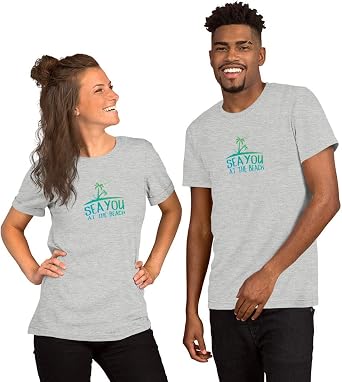 Printful Short-Sleeve Unisex T-Shirt Sea You at The Beach Athletic Heather