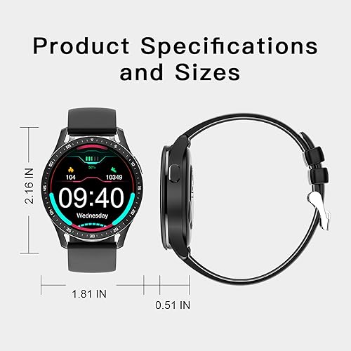 Miniatura 5 de Reloj inteligente con auriculares, 2 en 1 TWS inalámbrico BT5.0, monitor de salud deportivo de fitness, color negro