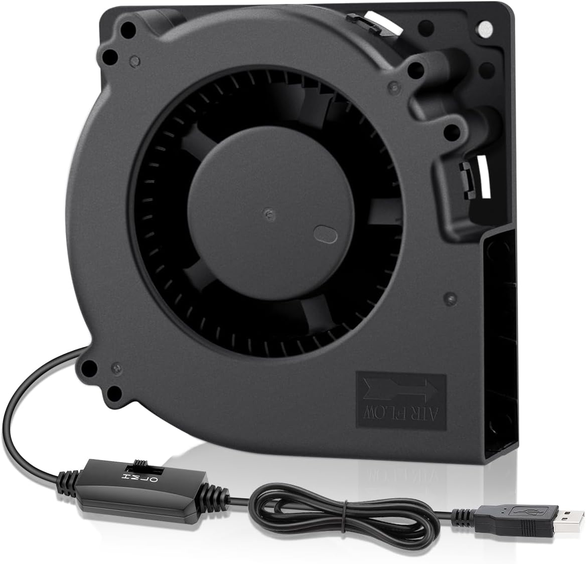 Wathai 120mm x 32mm USB Centrifugal Blower Fan 5V DC Brushless Motor with Speed Control for Receiver DVR Xbox Modem AV Cabinet Efficient Cooling