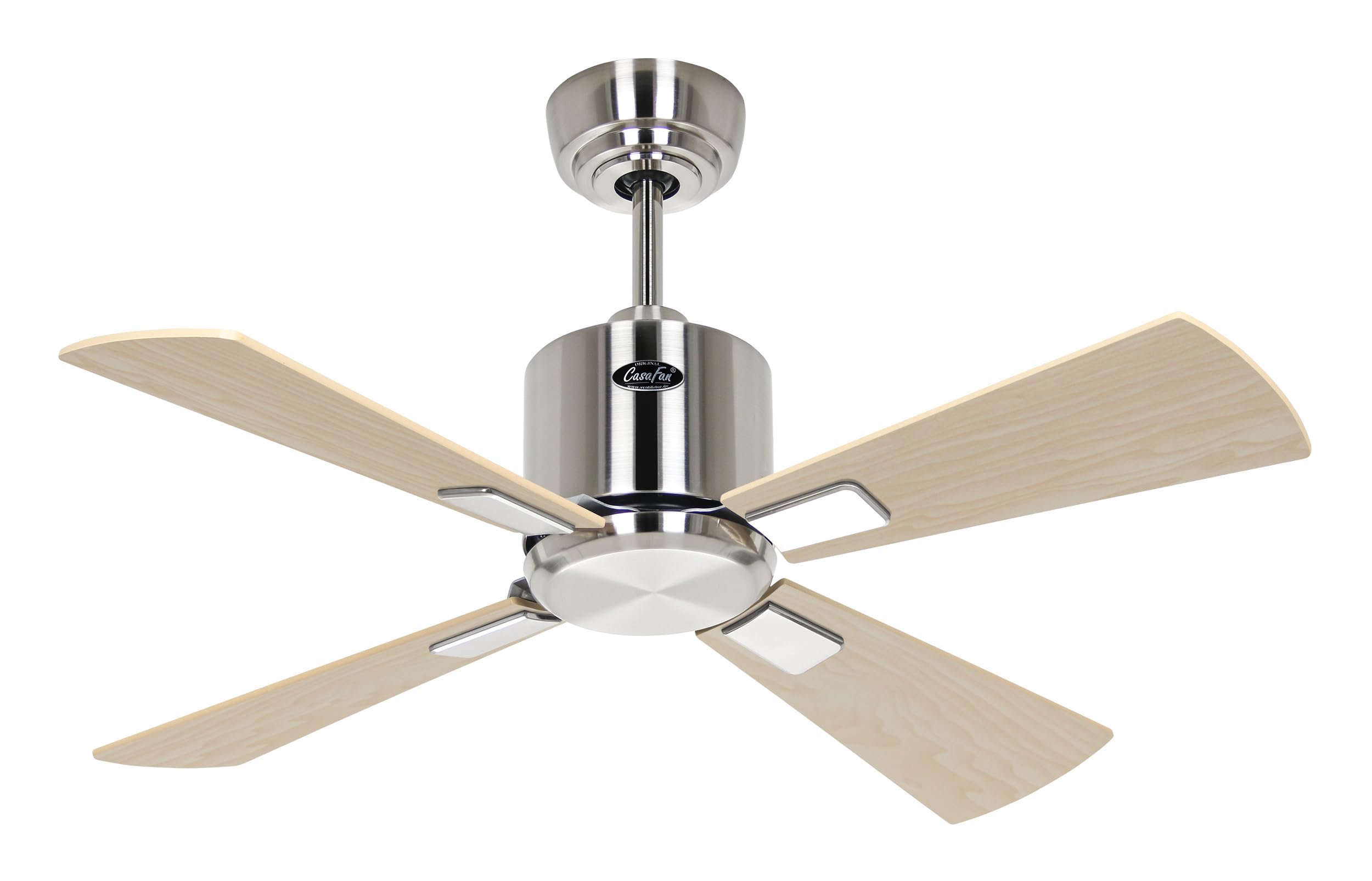 Ventilateur de plafond 92 cm silencieux Eco Neo III avec pales réversibles hêtre érable