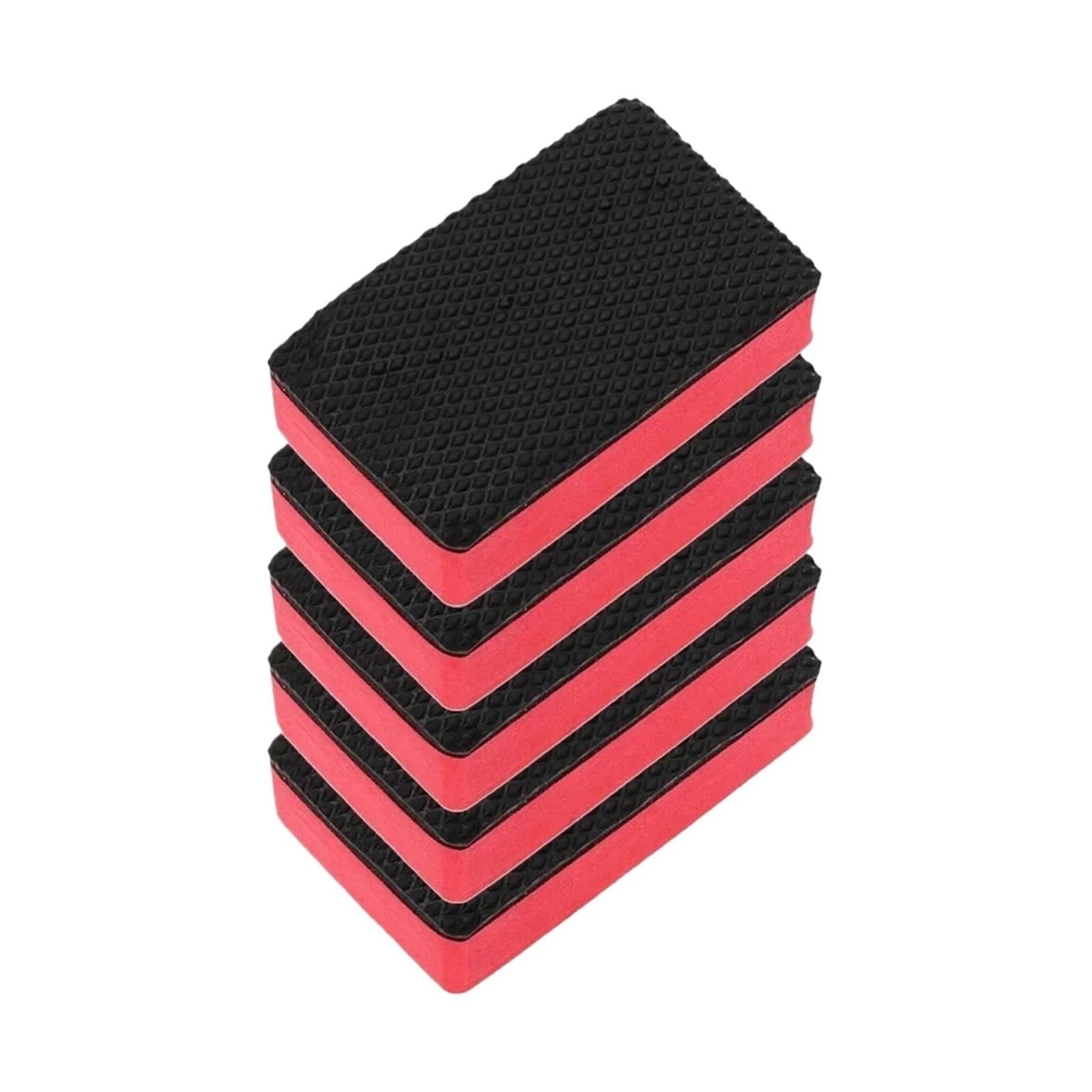 5 szt. Gąbka do czyszczenia samochodu, gąbka, blok woskowania i polerowania, akcesoria detali samochodowych(Red 5pcs)