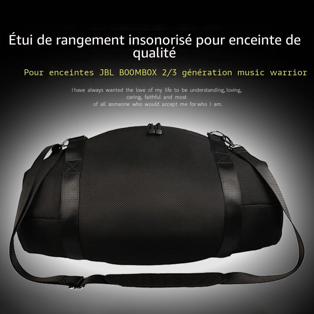 Étui de transport pour haut-parleur portable JBL-BOOMBOX 3 - Sac de rangement avec accessoires - Utilisation en extérieur