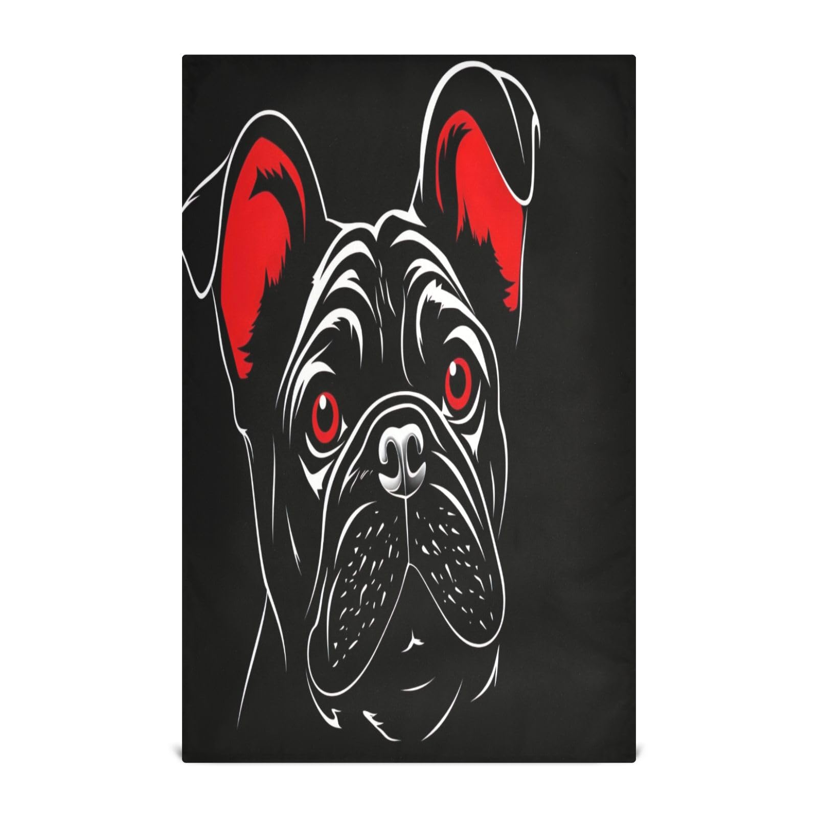 Paños de cocina divertidos y modernos GAIREG de bulldog negro, juego de 6 piezas