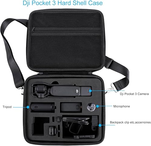 Miniatura 2 de PellKing Osmo Pocket 3 Caso, bolsa protectora de almacenamiento de PU portátil para DJI Osmo Pocket 3 Creator Combo Accesorios