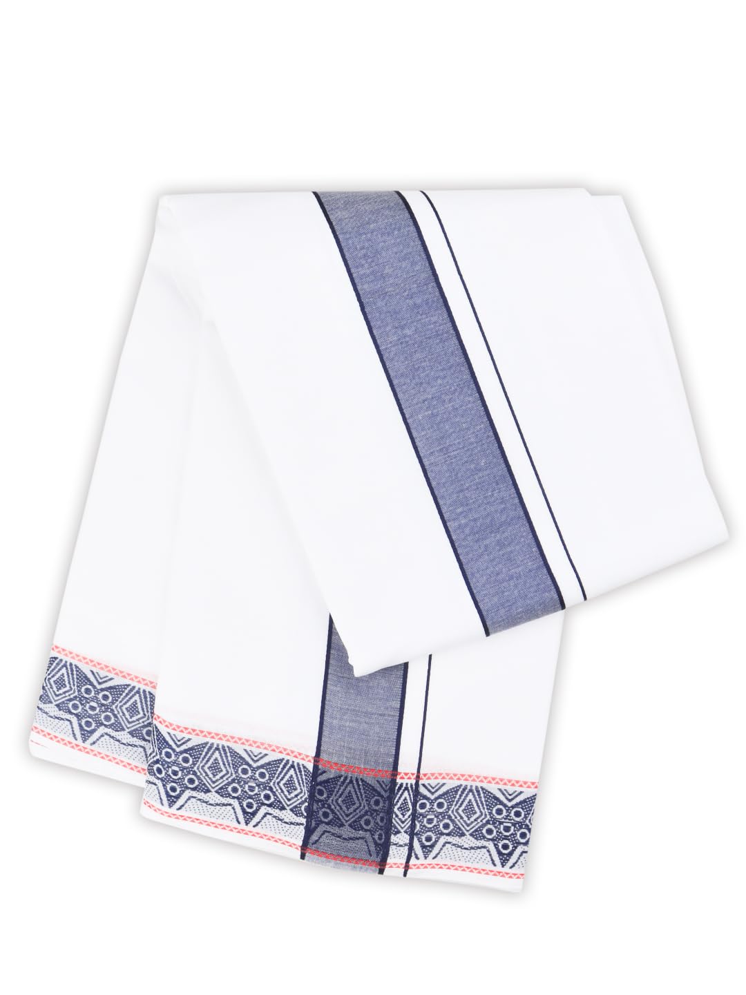 ramraj cotton Men Cotton Navy Fancy Border Panchakacham with Angavasthram Srirasthu(9+5) SR42-picture-26