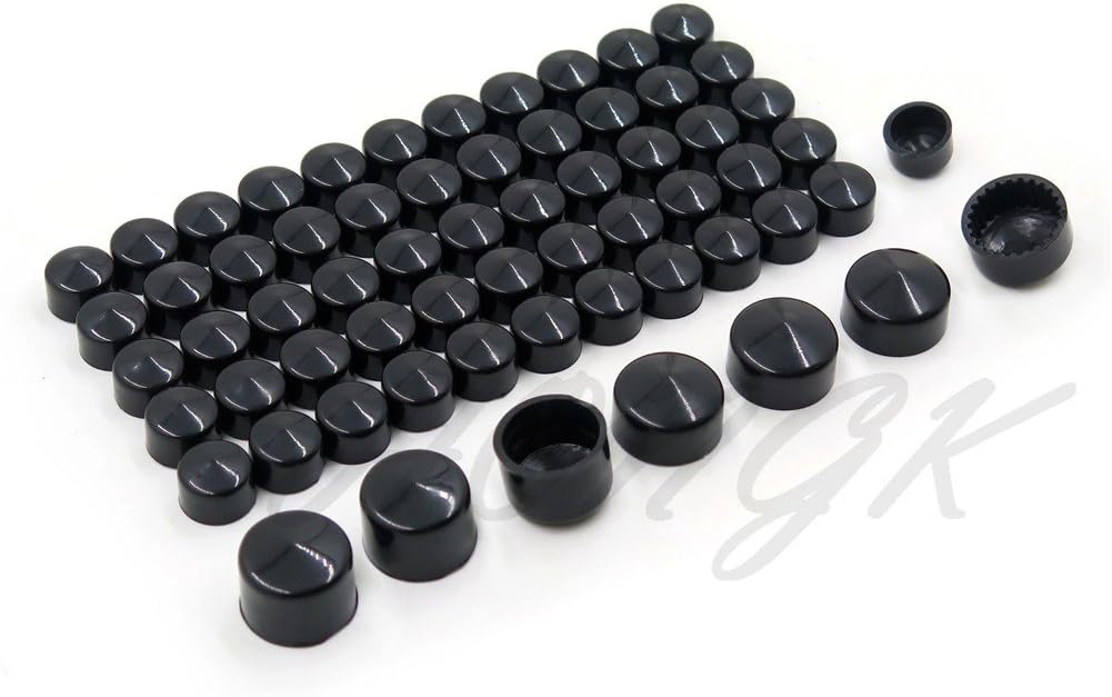 HONGK- 63pcs Black Caps Cover Kit Compatible with 04-15 Sportster Engine & Misc Bolt Nut [B076BHRMYQ]