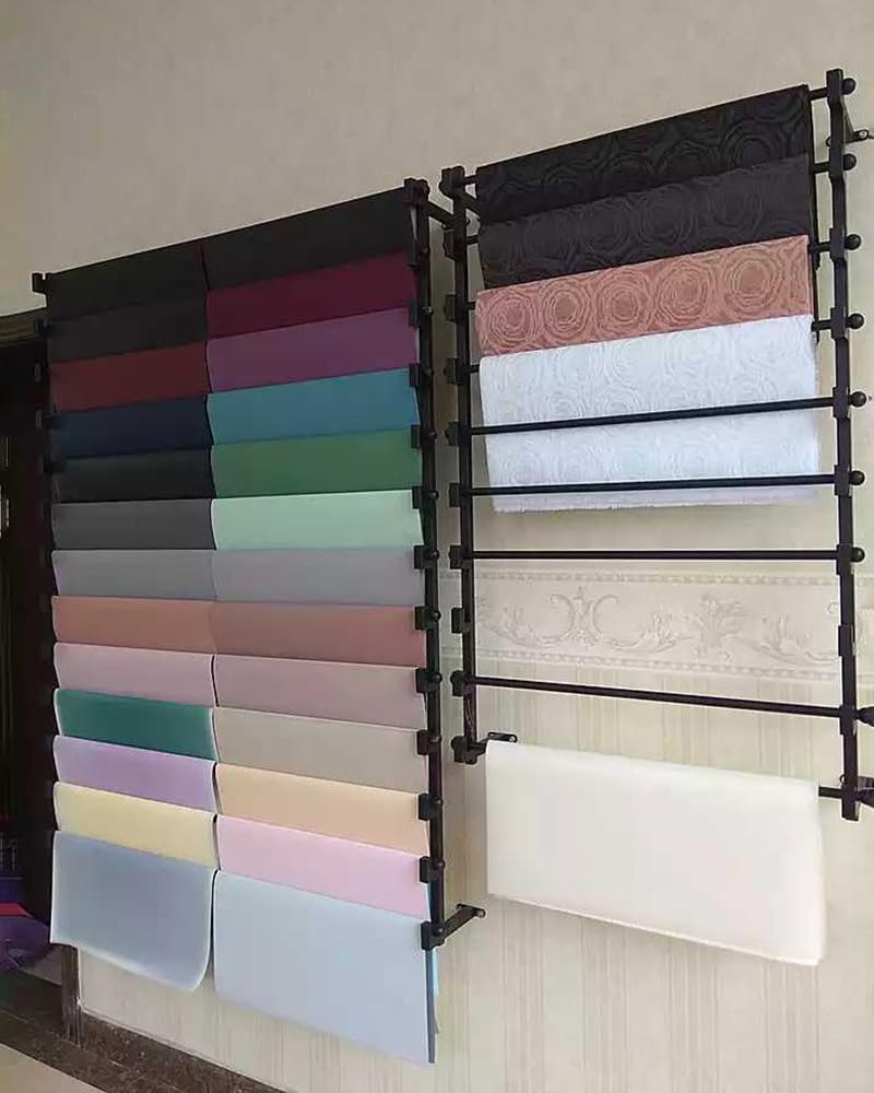 Komercyjny organizer na rolki z tkaniny tekstylnej z regulowanym wieszakiem, 10-poziomowy kwadratowy stojak na opakowania z tkaniną rzemieślniczą, idealny do kwiaciarni, przechowywania