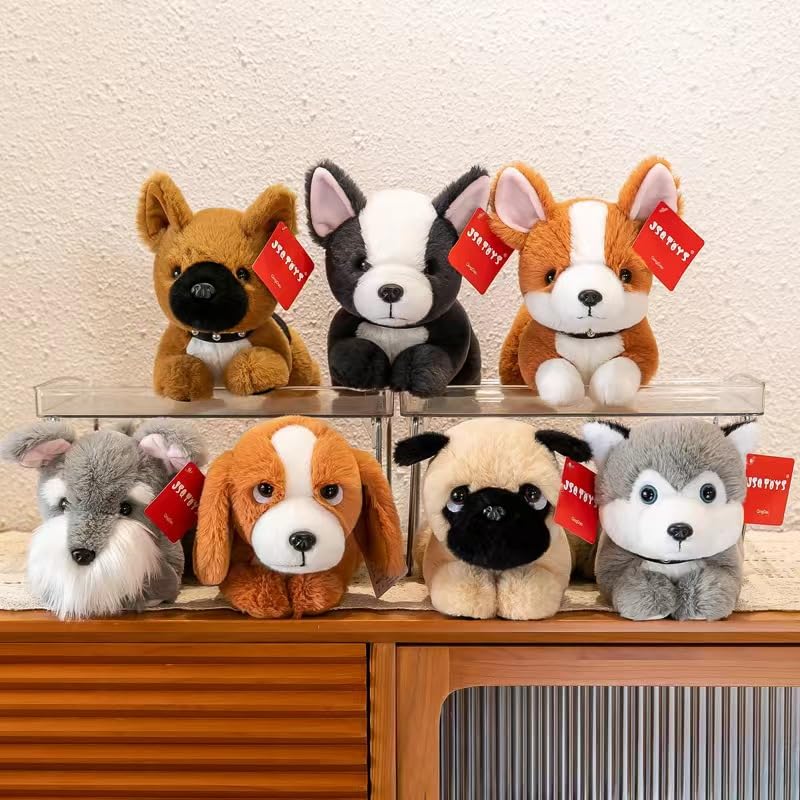 Amazon.co.jp: Gjlzfwbx 10インチ リアルな犬のぬいぐるみ、かわいい