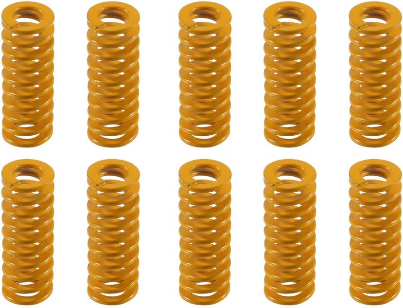 AOKIN 3D Printer Bed Springs, 8mm OD 20mm Length Compression Mould Die Springs Light Load for Creality Ender 3, Ender 3 Pro, Ender 3 V2, Ender 3S 3D Printer, 10 Pcs