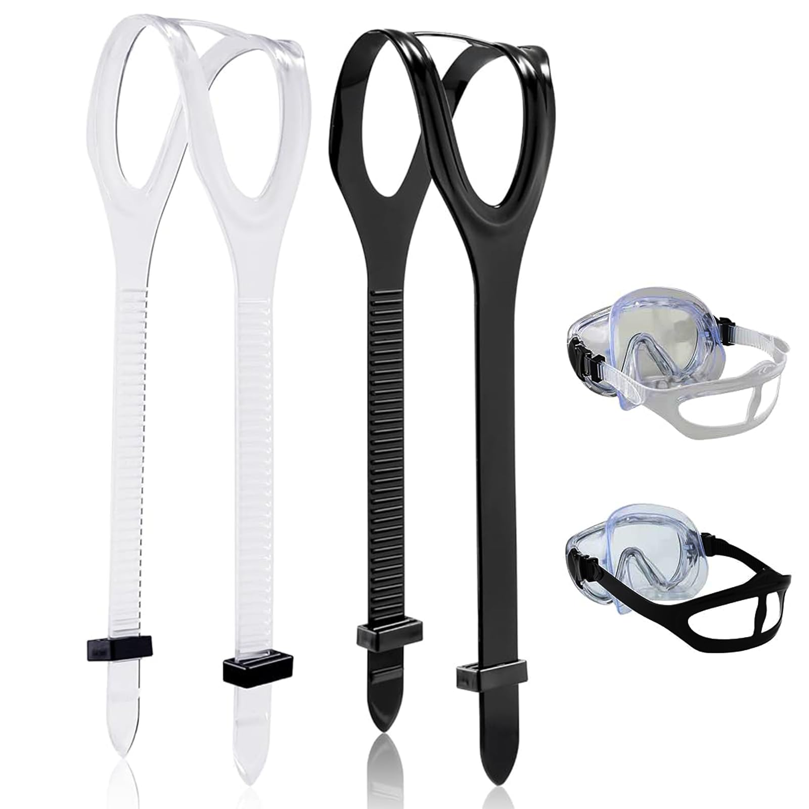 MUSISALY 3pezzi Fascia Per Testa in Silicone Cinturino Elastico Per Occhiali Da Nuoto Accessori Di Ricambio Per Occhialini Design Robusto e Funzionale
