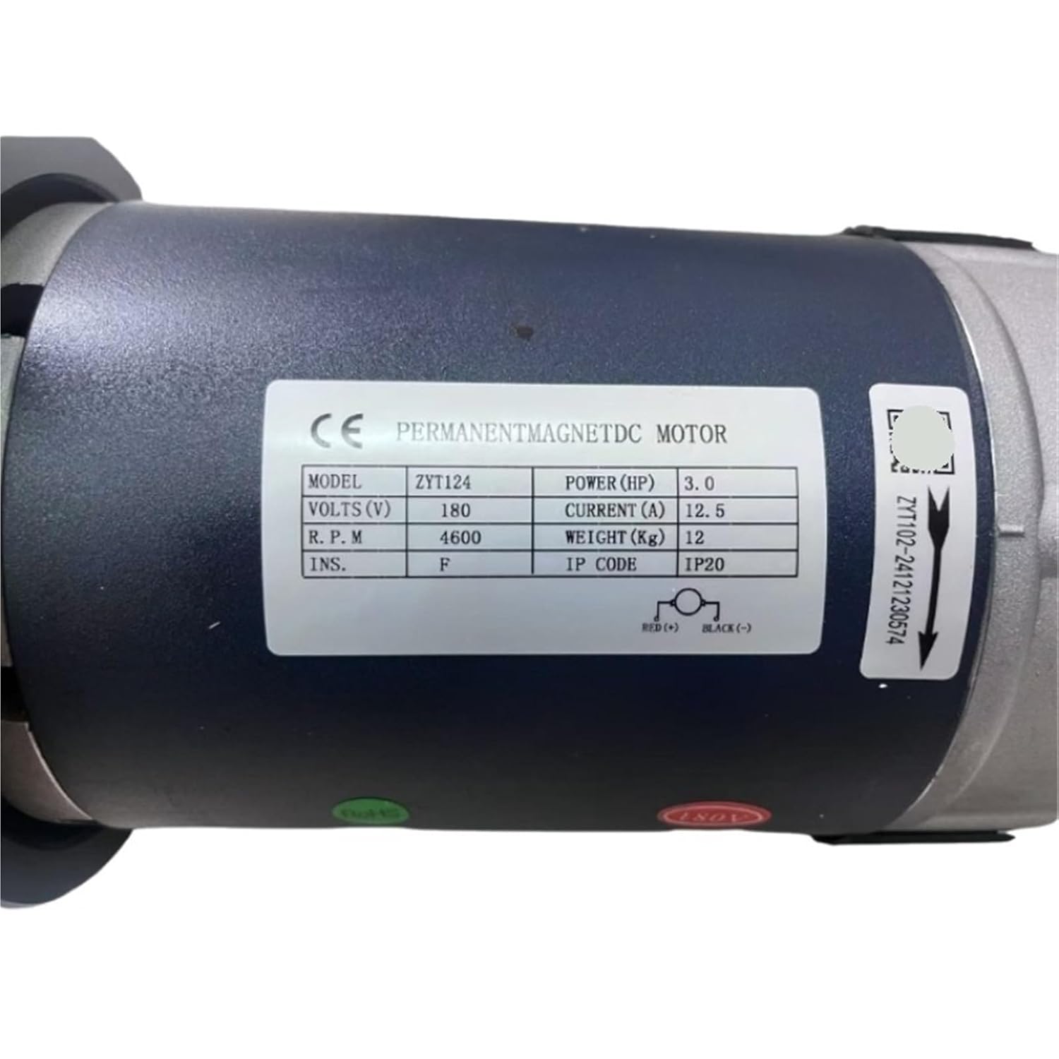 Treadmill DC Motor ZYT124 3HP 180V 4600RPM Treadmill Parts | Motor