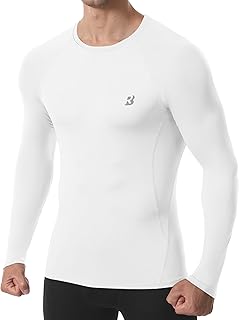 Mens Compression Shirt Long Sleeve, Athletic Sports Base Layer Tops, Cold Weather Undershirt for Running Workout Gym