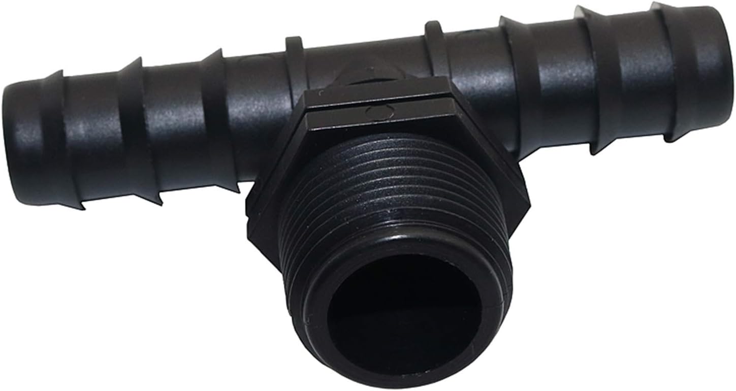 Utility Hose Butt Kitchen Garden Hose Two Dn16, Dn20 Male T-Type Three-Way Connectors, Drip Irrigation Pipe Garden Irrigation, Changed to 1/2 Inch, 3/4 inch Connect(Diameter : 3I4 Dn20)/1I2