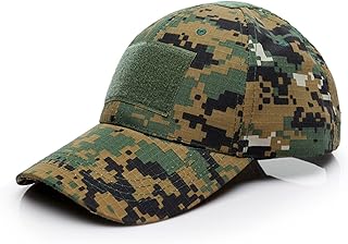 Outdoor Camouflage Military Tactical Patch Baseball Caps, Camo Airsoft Hunting Camping Cap, Army Military Camo Hat.