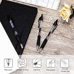 Gel Pens Retractable Fine Point Black Gel Ink Rollerball Pen, Smooth Writing Pens for Office - 0.7mm with Grips (20 Pack)