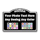 Custom Decorative Sign, Personalized Metal Sign For Business, Delivery, Parking, Street, Driveway, Home, Office Make Your Own Sign For Ourdoor Indoor Plaque (Sign-A)