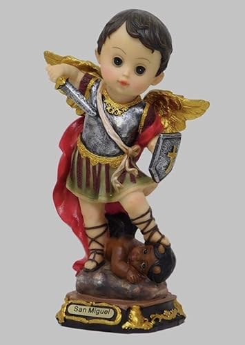 Figura religiosa de Arcángel de San Miguel para niños de 8 pulgadas, San Miguel Arcángel # 20067