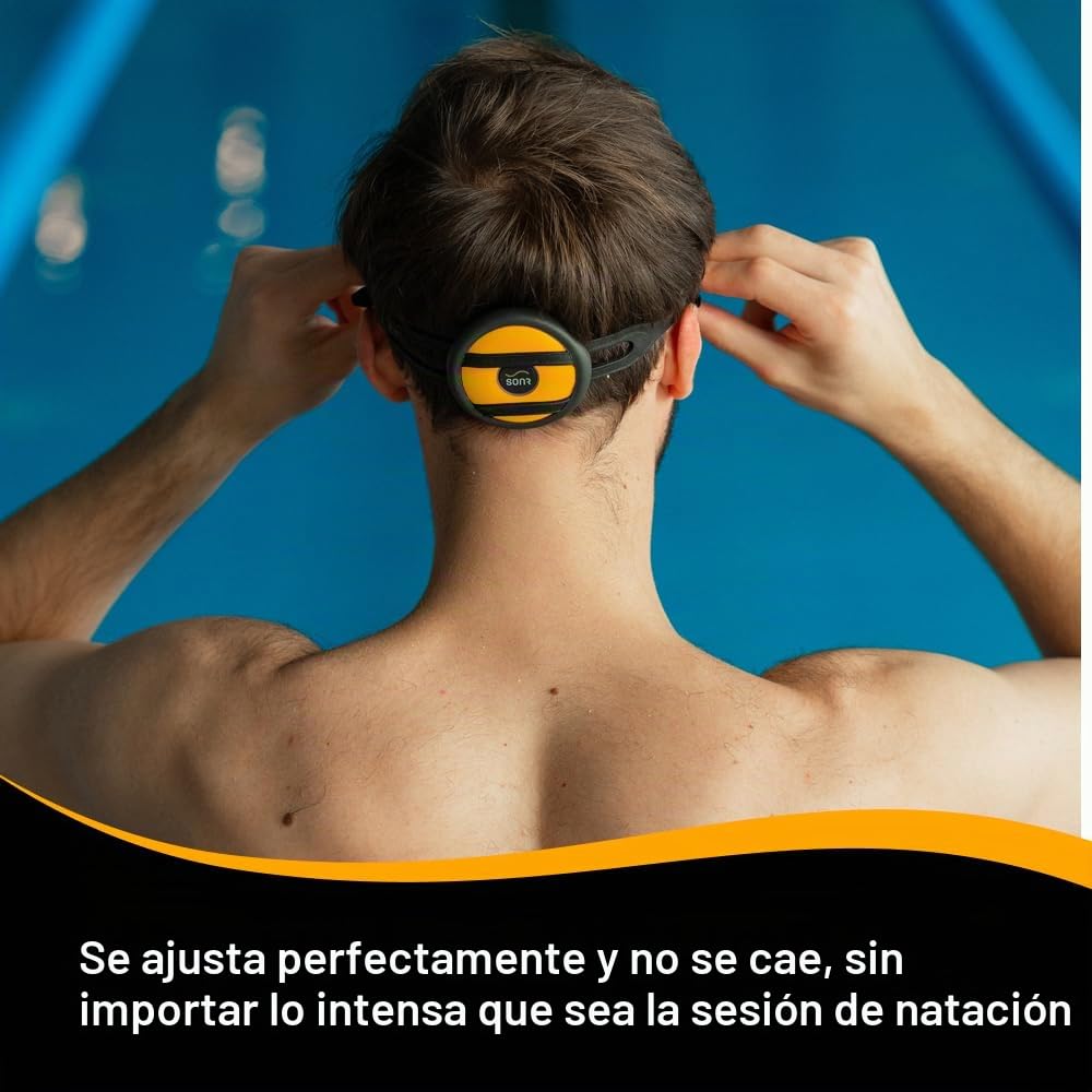 SONR Reproductor de música subacuático de oreja abierta para nadadores, auriculares de natación, reproductor MP3 de conducción ósea impermeable, auriculares de natación subacuática con Bluetooth
